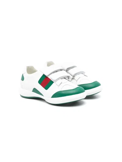GUCCI WEB-TRIM TOUCH-STRAP SNEAKERS