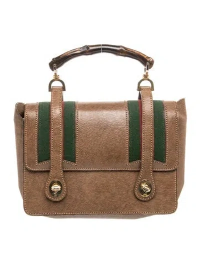 Pre-owned Gucci Web Vintage In Brown