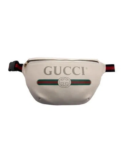 Pre-owned Gucci Web Web Belt Bag In Neutral
