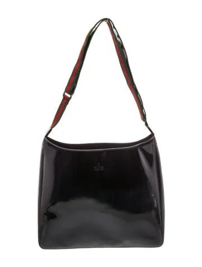 Pre-owned Gucci Web Web Sherry Line Vintage In Black