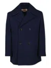 Gucci Wool-blend Coat In Blue