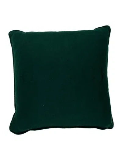Pre-owned Gucci Web Wool Throw Pillow In Green