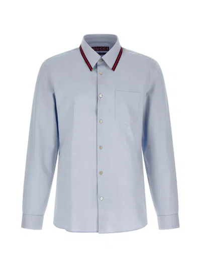 GUCCI WEB-COLLAR SHIRT