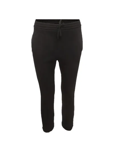 Pre-owned Gucci Web-stripe Drawstring Track Pants In Black