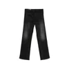 Gucci Web-stripe Flared Jeans In Black