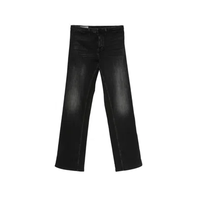 Gucci Web-stripe Flared Jeans In Black