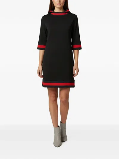 Pre-owned Gucci Web-stripe Hoodie Mini Dress In Black