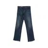 Gucci Web-stripe Jeans In Blue