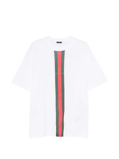 Gucci Web-stripe Logo-print T-shirt In White