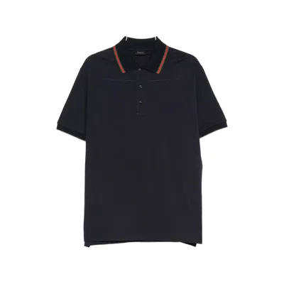 Gucci Web-stripe Piqué Polo Shirt In Multi