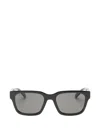 Gucci Web-stripe Rectangle-frame Sunglasses In Black