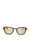 Gucci Web-stripe Rectangle-frame Sunglasses In Brown