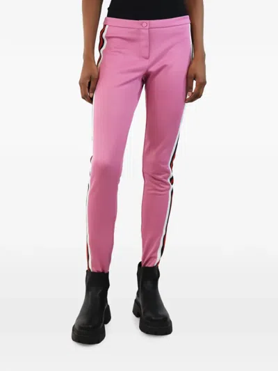 Pre-owned Gucci Web-stripe Trousers In Pink