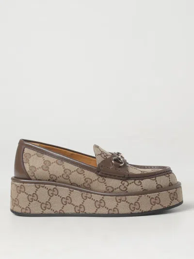 Gucci Wedge Shoes Woman Beige