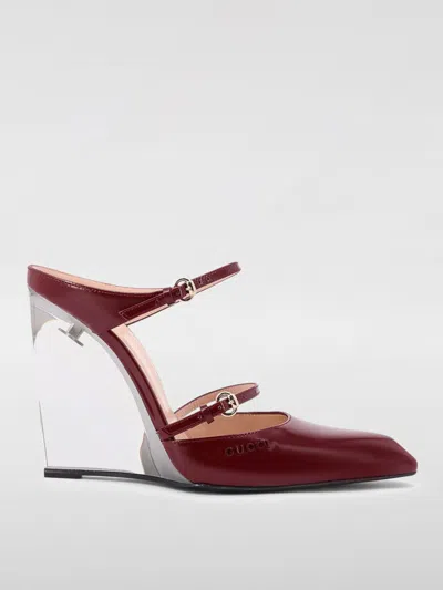 Gucci Wedge Shoes Woman Red
