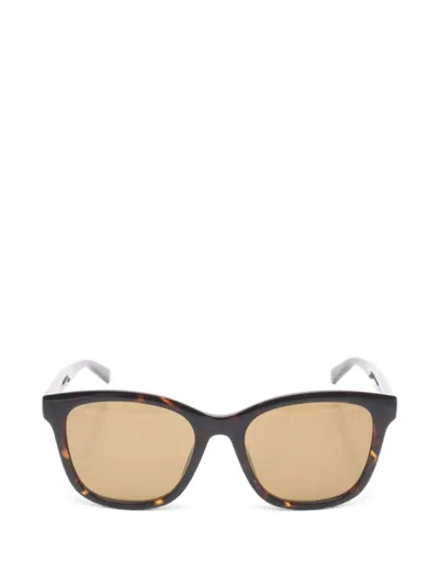 Pre-owned Gucci Wellington Square-frame Sunglasses In Brown