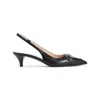 Gucci Horsebit Gg 45 Leather Slingback Pumps