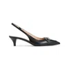 Gucci Elegant Slingback Pumps With Metallic Accent In Black