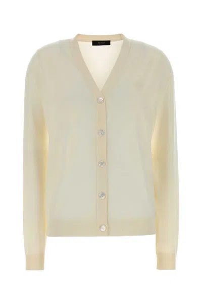 Gucci Wool V-neck Cardigan In Neutral
