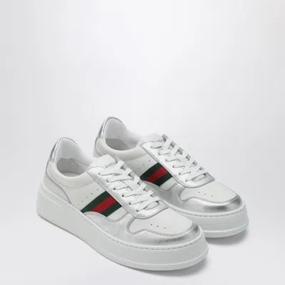 Gucci White And Silver Sneakers With Oversized Sole Women
