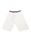 Gucci Cotton-blend Shorts With Web Motif Kids In White