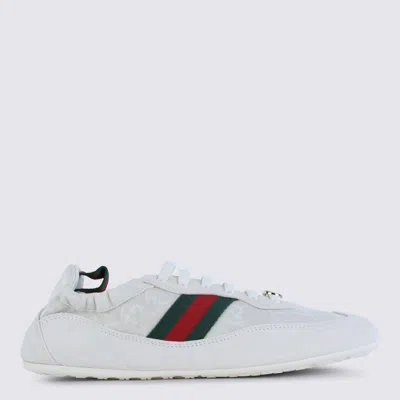 Gucci White Calf Skin Sneakers In Multi