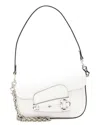 Gucci White Calfskin Horsebit 1955 Asymmetric Mini Shoulder Bag (authentic Pre-loved)