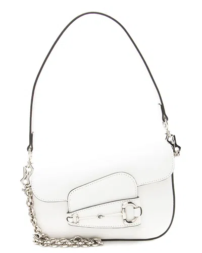 Gucci White Calfskin Horsebit 1955 Asymmetric Mini Shoulder Bag (authentic  Pre-loved)