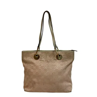 Pre-owned Gucci White Canvas Tote Bag ()