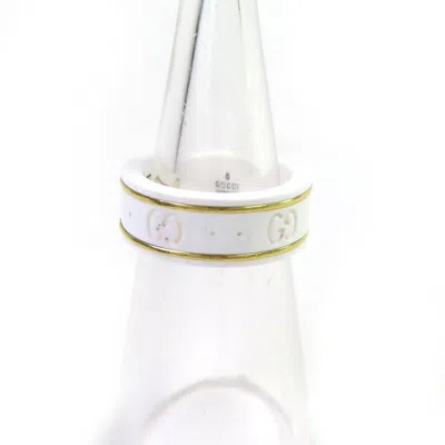 Pre-owned Gucci White Ceramic Band Ring ()