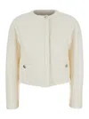 Gucci Women Wool-blend Boucle Jacket In White