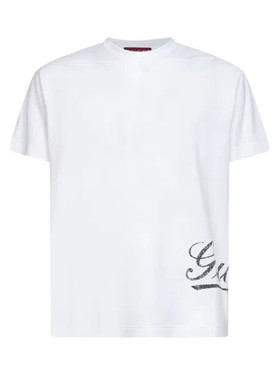 Gucci White Cotton Jersey Logo-printed T-shirt
