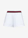 Gucci Cotton Jersey Shorts With Web