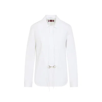 GUCCI GUCCI WHITE COTTON MORSETTO SHIRT