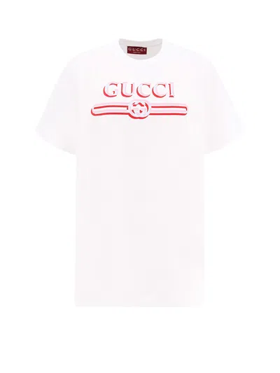 GUCCI WHITE COTTON OVERSIZE T-SHIRT