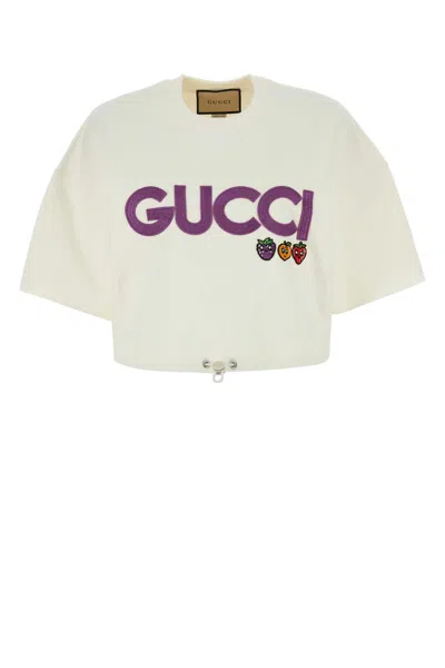 Gucci White Cotton Oversize T-shirt
