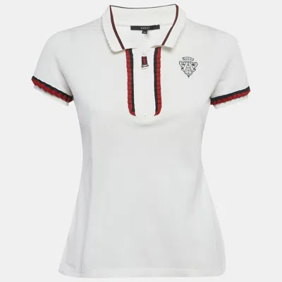 Pre-owned Gucci White Cotton Pique Polo T-shirt Xs