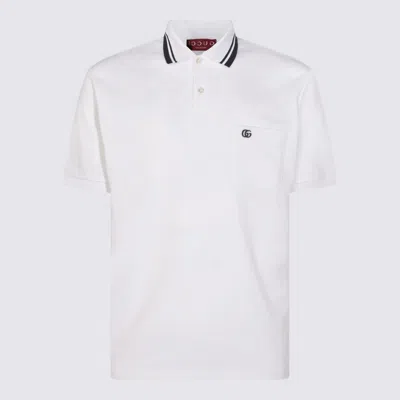 Gucci White Cotton Polo Shirt