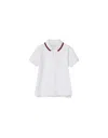 Gucci Cotton Polo Top With Web In White
