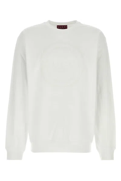 Gucci Men White Cotton Sweatshirt
