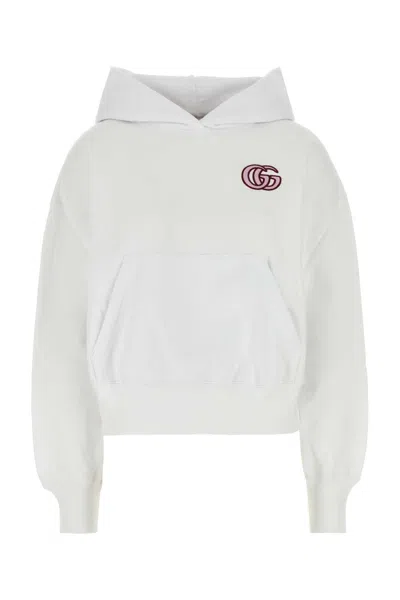 GUCCI WHITE COTTON SWEATSHIRT