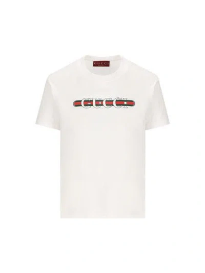 Gucci White Cotton T-shirt