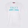 Gucci Womens Brand-print Relaxed-fit Cotton-jersey T-shirt White Mc In White
