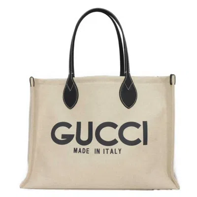 Pre-owned Gucci White Cotton Tote Bag ()