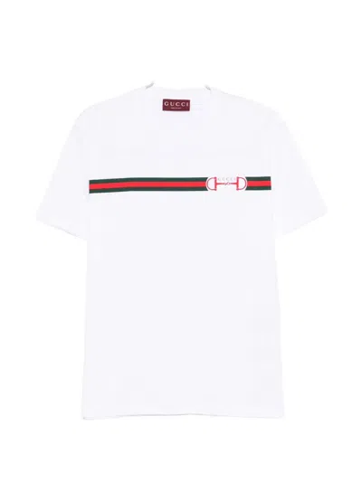 Gucci Logo Cotton T-shirt In White