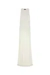 Gucci Long Crepe Dress Back Detail In White