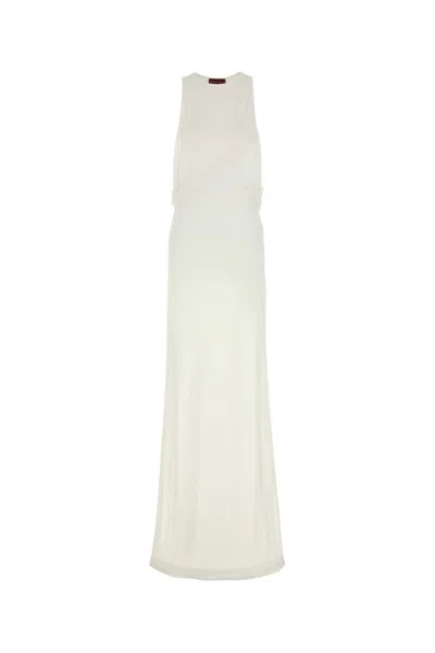 GUCCI WHITE CREPE LONG DRESS