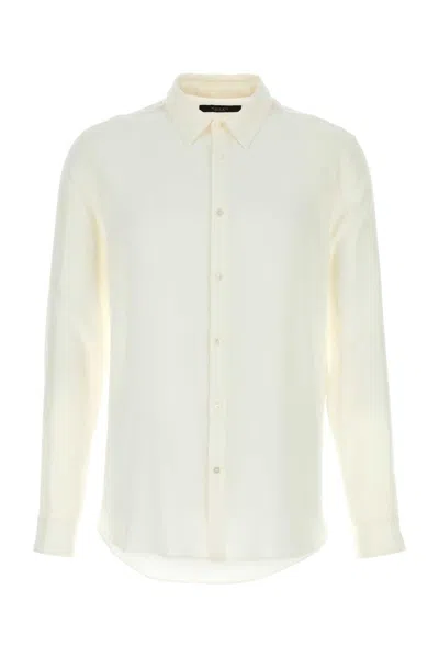 Gucci Men White Crepe Shirt In Neutral
