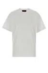 Gucci Women White Crewneck T-shirt With Tonal Horsebit Embroidery On The Front In Cotton Woman In White