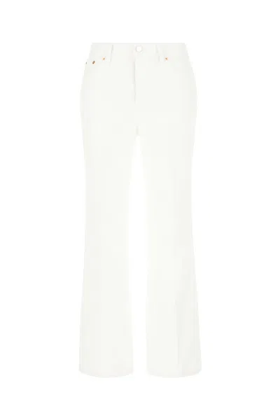 Gucci White Denim Jeans In Bianco